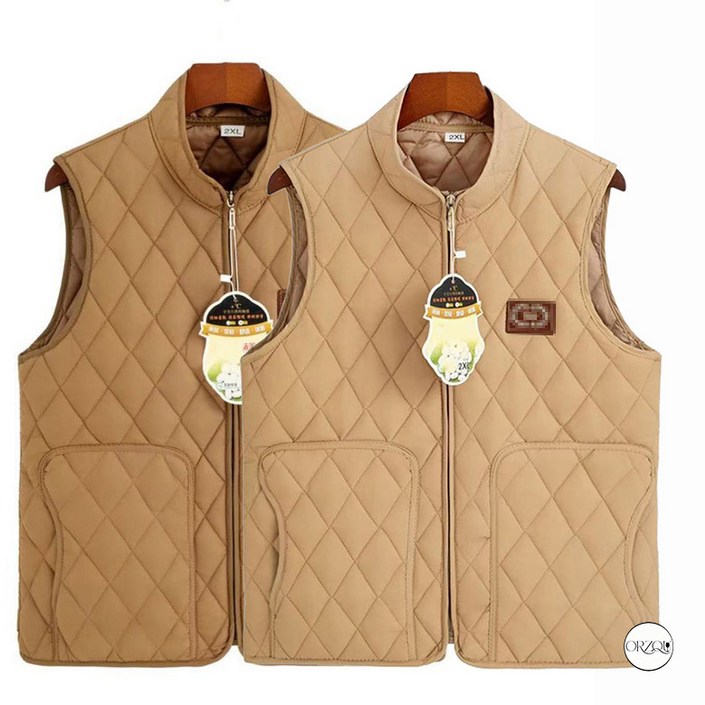 ORZQU 11 겨울 여성 퀼팅 도톰 베스트 캐주얼 기모 하이넥 베스트