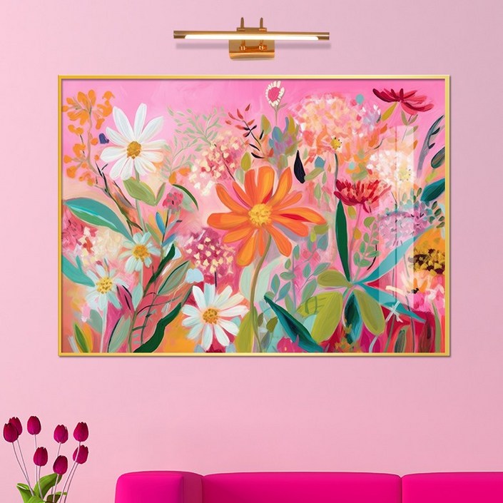 보고아트 사계절 예쁜 액자 알록달록 플라워 거실 카페 인테리어 액자 소품, 8알록달록 꽃밭I