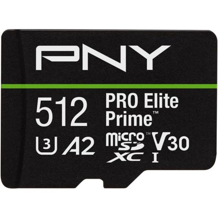 PNY 256GB PRO 엘리트 프라임 C10 U3 V30 A2 마이크로SDXC 플래시 메모리 카드  초고속 속도, 읽기 200MBs, 쓰기 150MBs, 4K UHD, 풀, 1개