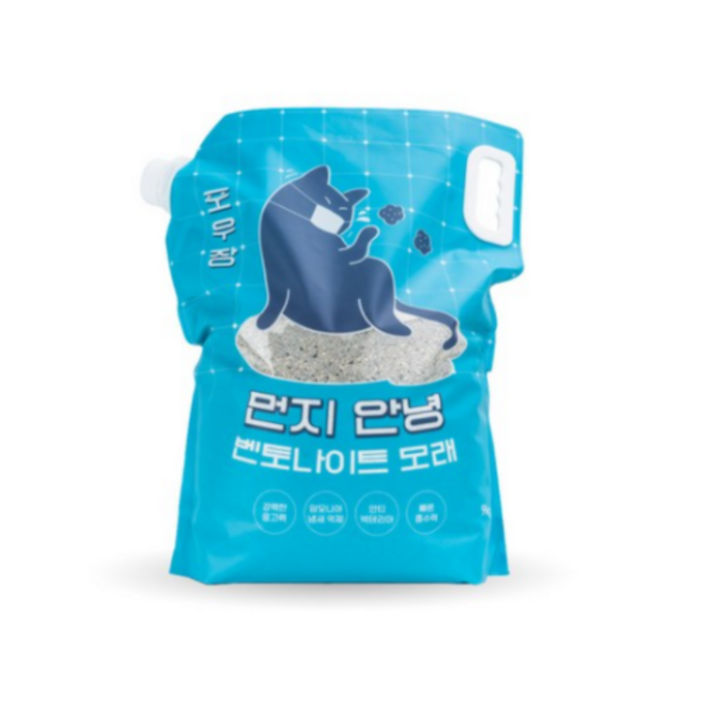포우장 먼지 안녕 벤토나이트 고양이 모래, 9kg, 3개, 무향