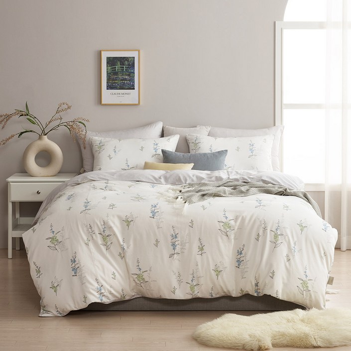 에스티나 모달면 이불커버, 화이트