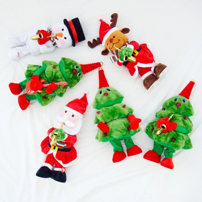 1+1 크리스마스 춤추는 트리인형 움직이는 댄싱트리 인형 9종 볼륨조절