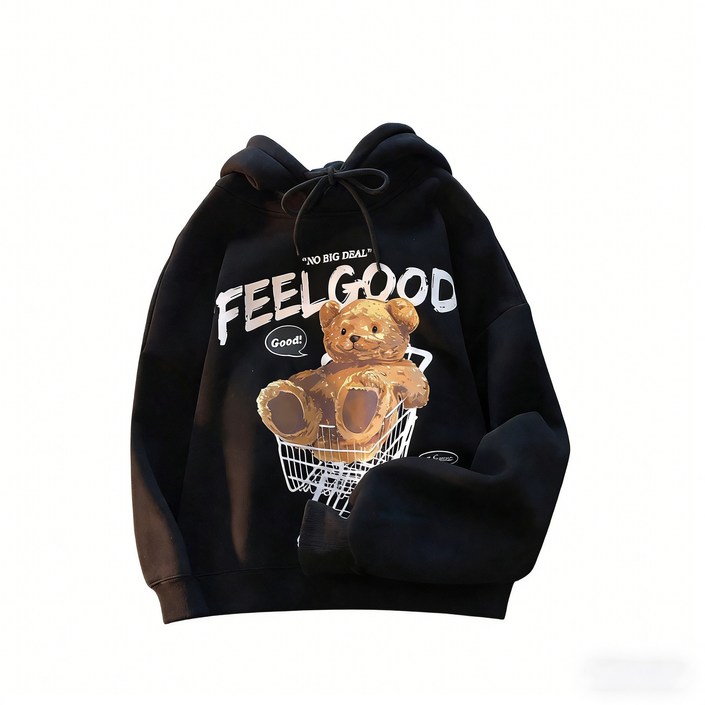 스타일닥터 가을 겨울 맨투맨 루즈핏 귀여운 기모 도톰 커플 곰돌이 후드티