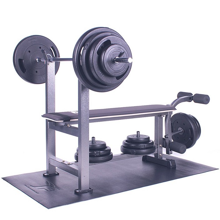 포스스포츠 포스레그벤치프레스 블랙원판세트