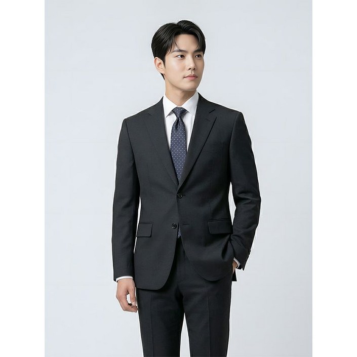 BY파크랜드 차콜 그레이 모혼방 스트레치 수트셋업-A0SN2411059A A0PS2411057A