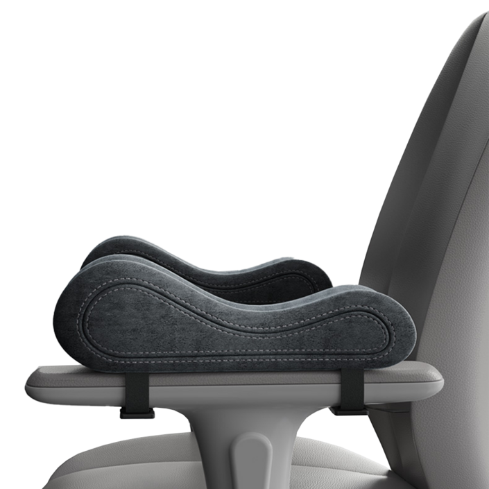 루비바 고탄력 메모리폼 손목보호 S라인 팔걸이 쿠션, 그레이