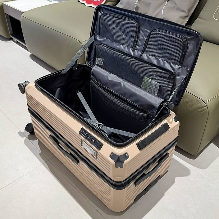 방폭 대용량 여행용 확장형 지퍼 트롤리 캐리어