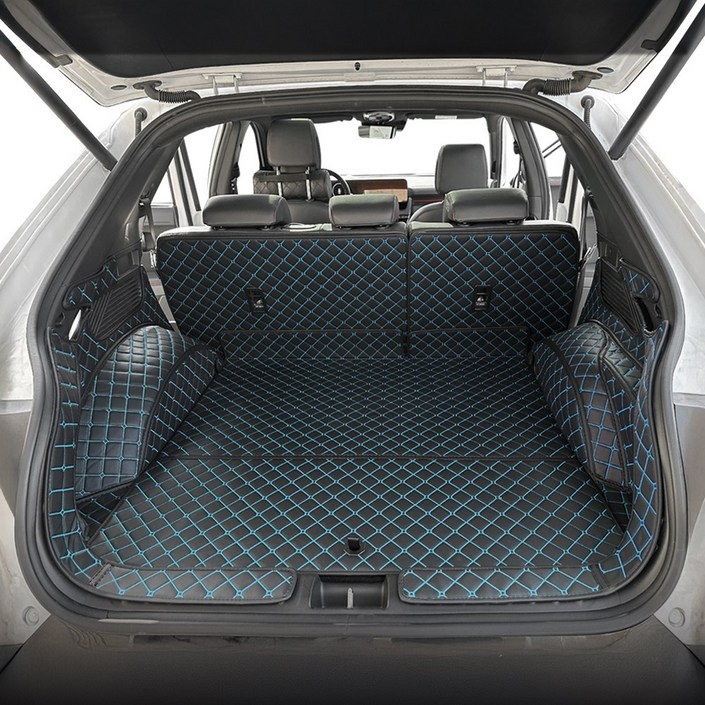 더뉴아이오닉5 24년현재 트렁크매트 사이드 풀커버세트 등받이트렁크사이드트렁크도어 포함, 블랙블루, 아이소픽스 타공