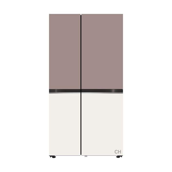 [색상선택형] LG전자 디오스 오브제컬렉션 양문형 냉장고 메탈 832L 방문설치