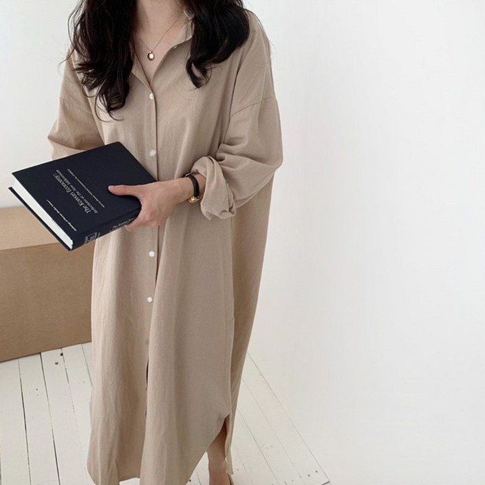 메이리앤 셔츠 원피스 간절기 긴팔 포켓 롱원피스 메이리앤 셔츠 원피스 간절기 긴팔 포켓 롱원피스