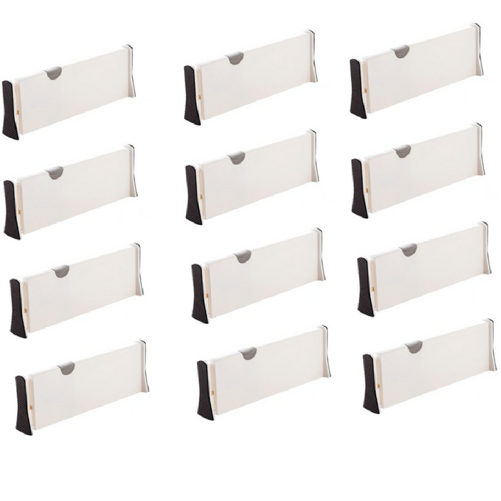 쇼핑1번지 길이조절 서랍 칸막이 책 꽂이 주방 옷장 침대밑서랍 파티션 다용도 공간분리 정리함, 기본형, 12개