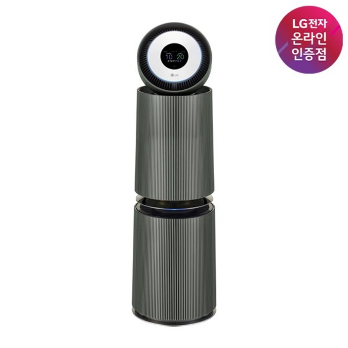 LG전자 퓨리케어 오브제컬렉션 360° 2단 공기청정기 UV살균 네이처그린AS354NG3A