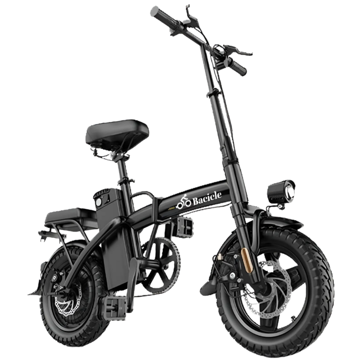 Bacicle 전기자전거 자토바이 접이식 전동 바이크 48V 고출력 모터 경량 배달, 1. 기본형10Ah35km 고탄소강, 알루미늄 합금