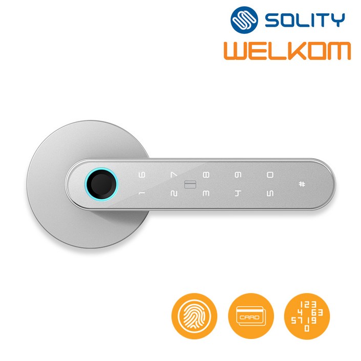무료설치 웰콤 ART L30 목문용 디지털도어락 지문인식 카드키2개 비밀번호 무타공 번호키 방문손잡이 사무실 판넬문 나무문용 비상전원 에티켓기능 음량조절무음가능 솔리티, 방문설치, ART L30실버