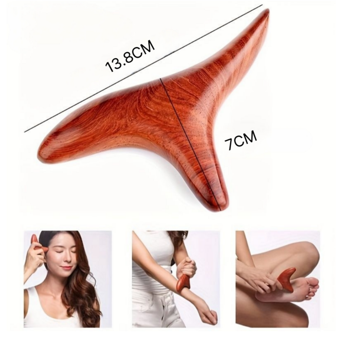목재 지압 마사지 스틱 Y자형 경혈 마사지기 발 어깨 목 지압기 혈자리 마사지 도구