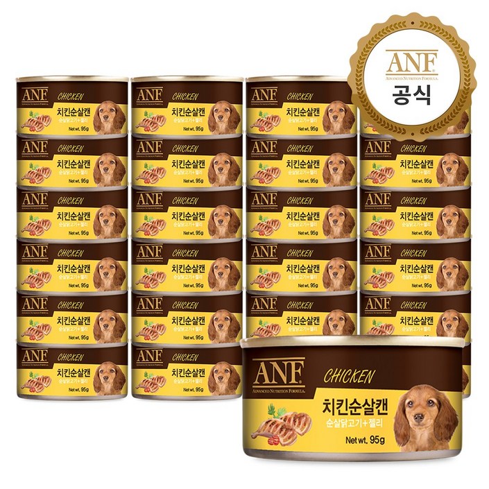 ANF 캔 강아지 간식 치킨순살 95g x 24개, 24개, 95g