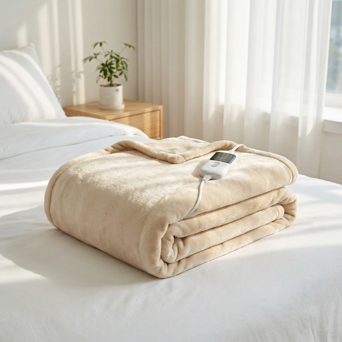 국내생산 휴대용 전기온열담요 캠핑 차박 전기이불