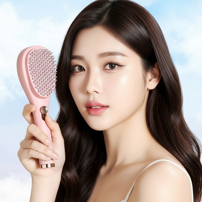 멜틱 원터치 머리카락 제거 두피 마사지 헤어 브러쉬