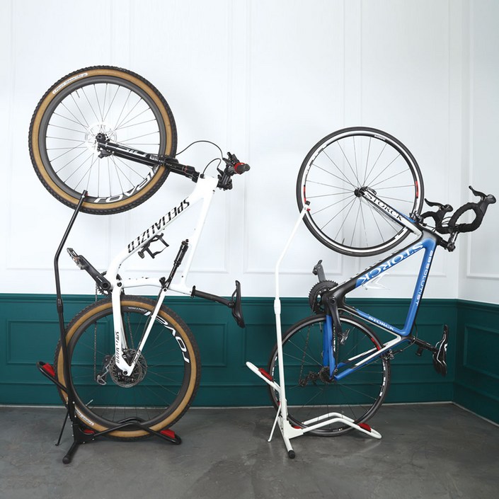 스타시빅 V-01 수직 실내 자전거 거치대, 블랙, 1개