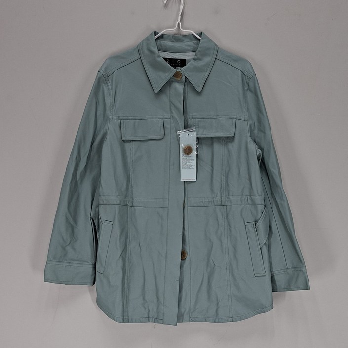 재고상품 지오송지오 여95 합성가죽반코트 2020 봄가을 민트 03338