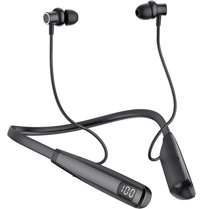 무선 넥밴드 블루투스 이어폰 노이즈캔슬링 목걸이 이어폰 100시간 항속