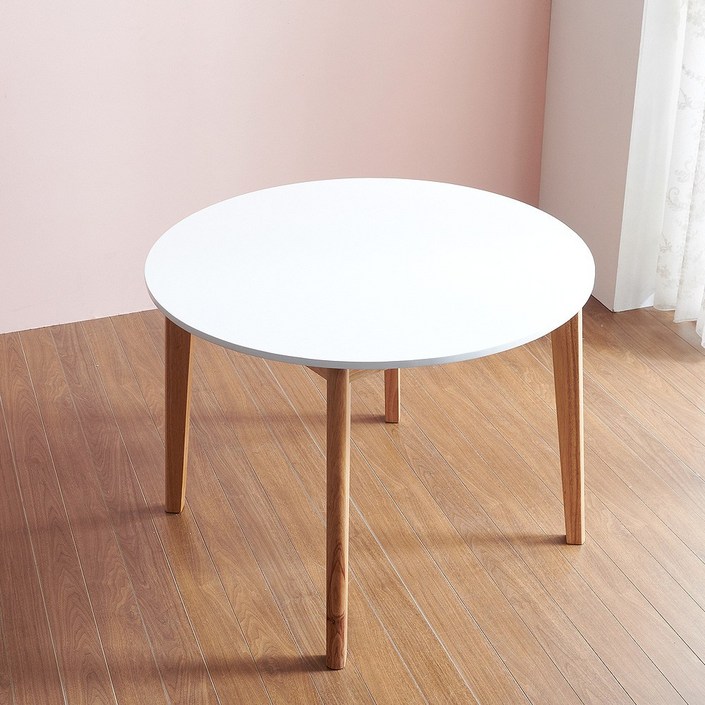 리아즈하우스 화이트 1000 원형 원목 식탁 테이블 LGL204C
