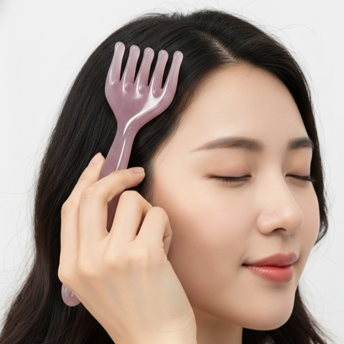 두피 괄사 릴랙싱 경락 마사지 빗 헤드 마사지기