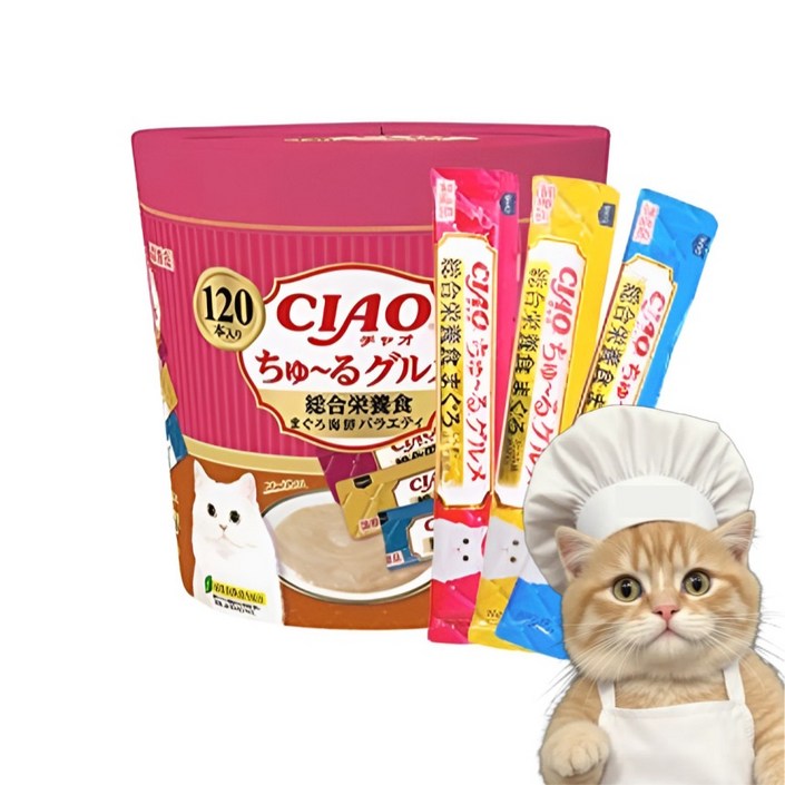 츄르 구루메 고양이 간식 참치 SC-211 세트 40p x 3종, SC-215(종합영양식 참치+해산물), 1개