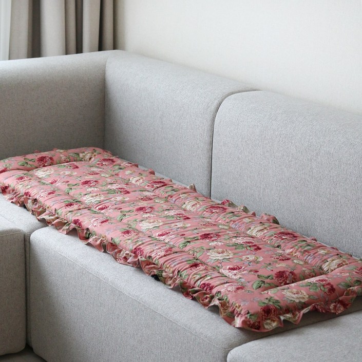 데코벨 순면 플라워 프릴 방석 쇼파방석의자방석차량용방석