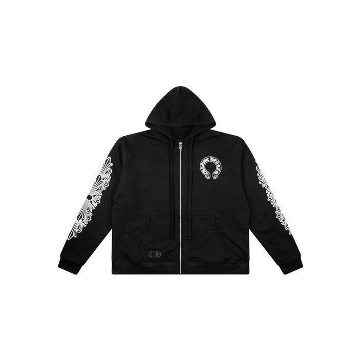 크롬하츠 홀스슈 프린트 후드 집업