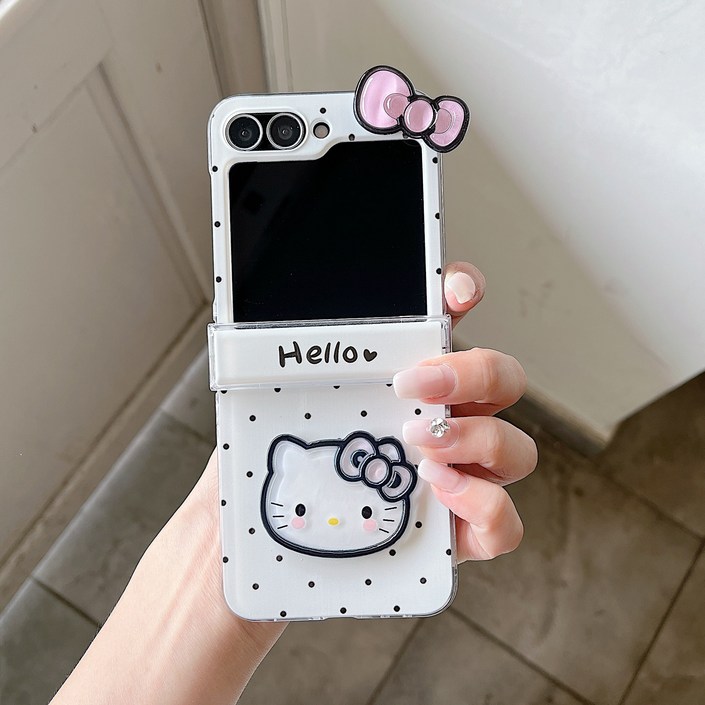 얌코 휴대폰케이스 갤럭시 z플립7 z플립5 z플립6 z플립4 힌지보호 땡땡이 고양이 쥐 핸드폰케이스