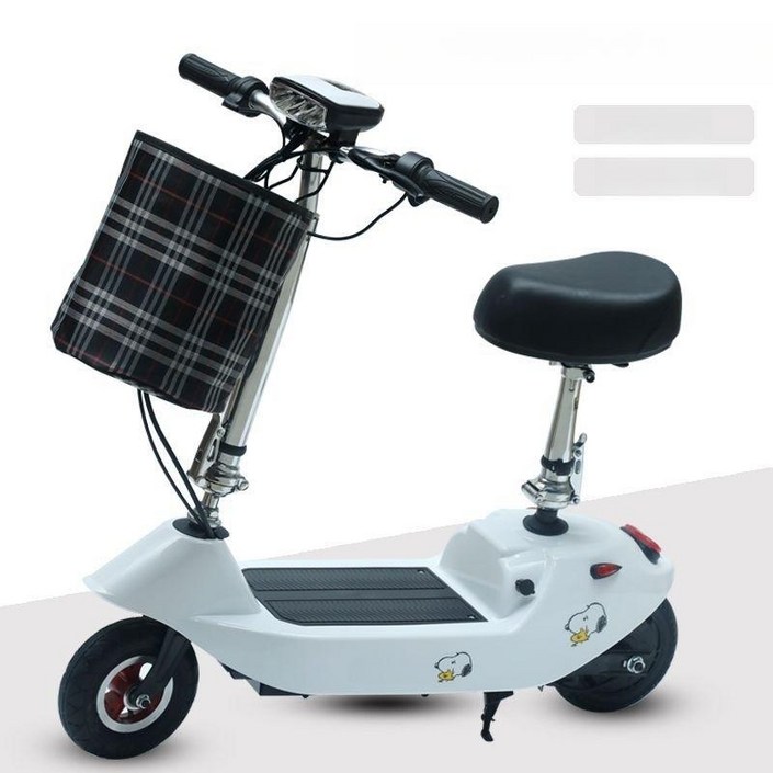 토리네 미니 전기 스쿠터 접이식 소형 경량 전동 출퇴근 전동스쿠터 소형 스틸 접이식, 1개, 화이트, MY6016