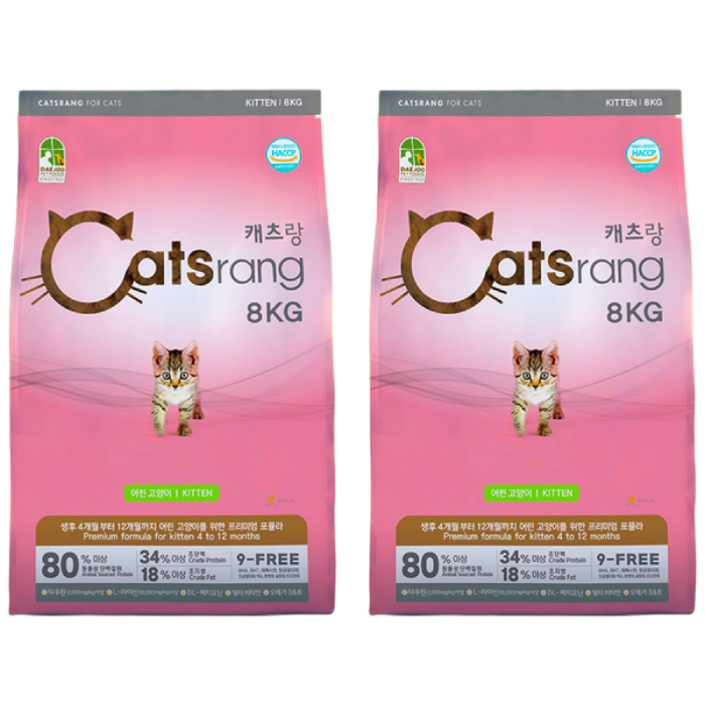 캐츠랑 키튼 8kg x 2개, 8kg, 2개