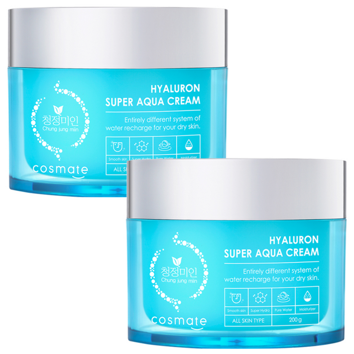 청정미인 히아루론 수퍼 아쿠아 수분크림, 200g, 2개