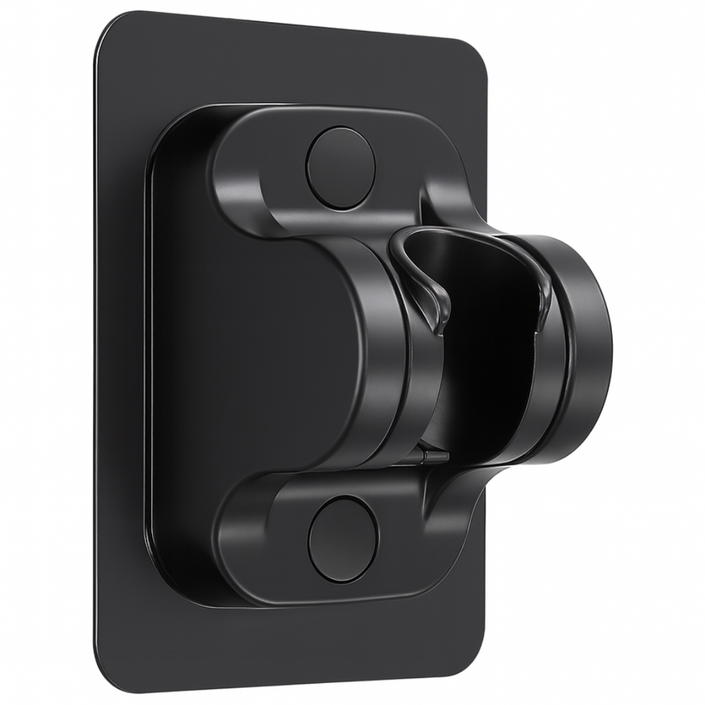 브리준 강력접착 샤워기거치대 무타공 각도조절, 블랙  블랙