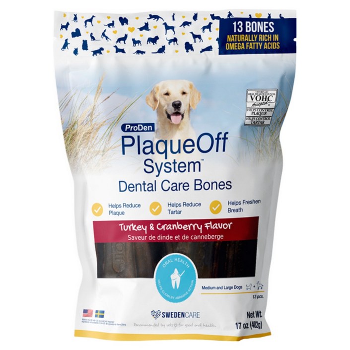 프로덴 플라그오프 덴탈케어본 강아지 양치껌칠면조 터키츄링 5개, 1개, 482g, 칠면조크렌베리