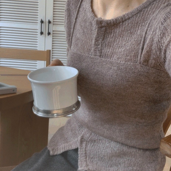 루어스룸 포엣 니트 레이어드 뷔스티에 가디건 세트