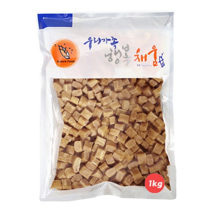 수제명가 강아지 대용량 큐브 건조간식 1kg, 황태, 1개