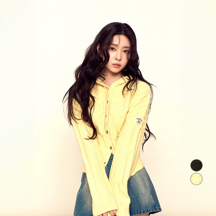 키르시 여성용 체리 리본 후드 가디건