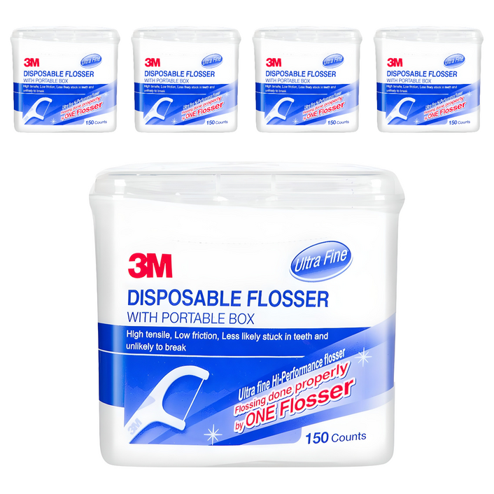 쓰리엠 파인 슬라이더 일회용 치실, 150개입, 5개
