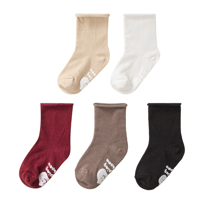 점핑칙피 유아용 무압박 롤링 양말 5족 세트