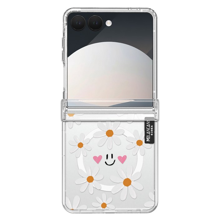 모란카노 크리스탈 맥세이프 투명 스프링 디자인 휴대폰 케이스