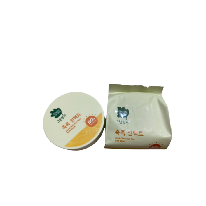 그린핑거 촉촉 선팩트 SPF50 PA 16g  리필 16g, 1세트