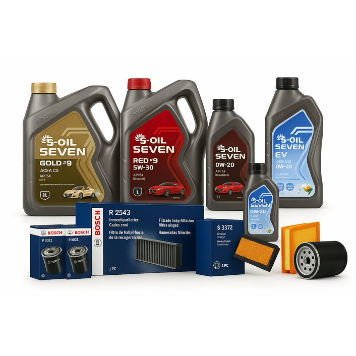 스타렉스 베라크루즈 맥스크루즈 전차종 엔진오일 오일세트 보쉬필터 세븐골드 세븐레드, 1세트, 현대, 그랜드스타렉스 2.5디젤  필터오일8L