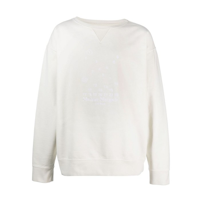 메종 마르지엘라 숫자 로고 자수 스웨트셔츠