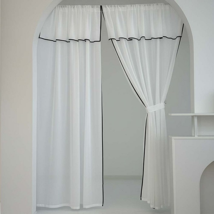 유스몰 프렌치 레이어드 가리개 커튼 봉집형