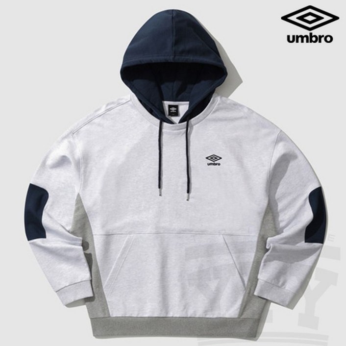 엄브로  플레이버 컬러블럭 후드티 UP121CHD15 WMG