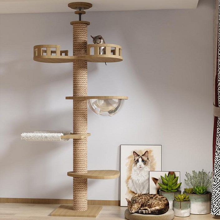 이케아캣타워 고양이 이케아 캣폴 스크레처 원목캣타워 운동 선반 뚱냥이 대형 투명해먹 먼치킨 타워 기둥