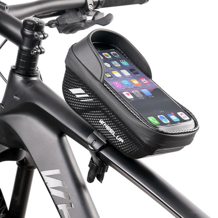 런레이더 자전거 핸드폰 거치대 로드 프레임 가방 방수가방 G41, 블랙, 1개