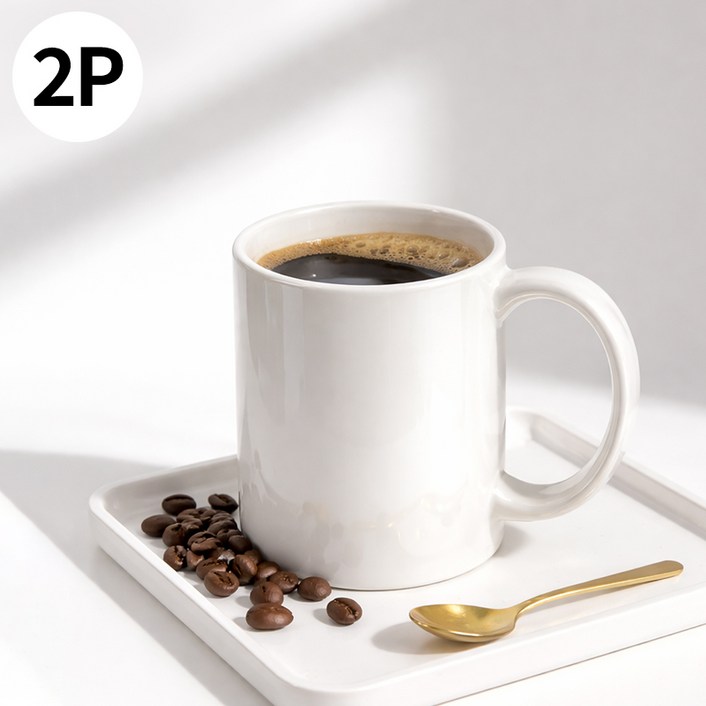 ROYAI ONE 데일리 머그컵 사무실 홈카페 심플 커피잔 360ml